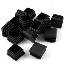 Sourcingmap Plastic Square Blanking End Cap Tubing Tube Inserts 25mm x 25mm 15 Pcs
