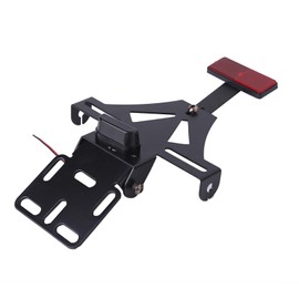 Pure Seek Motorcycle Universal Fenderless Kit, LED License Plate Light, Number Stay, Angle Adjustment, Turn Signal Stay, Reflector, Movable