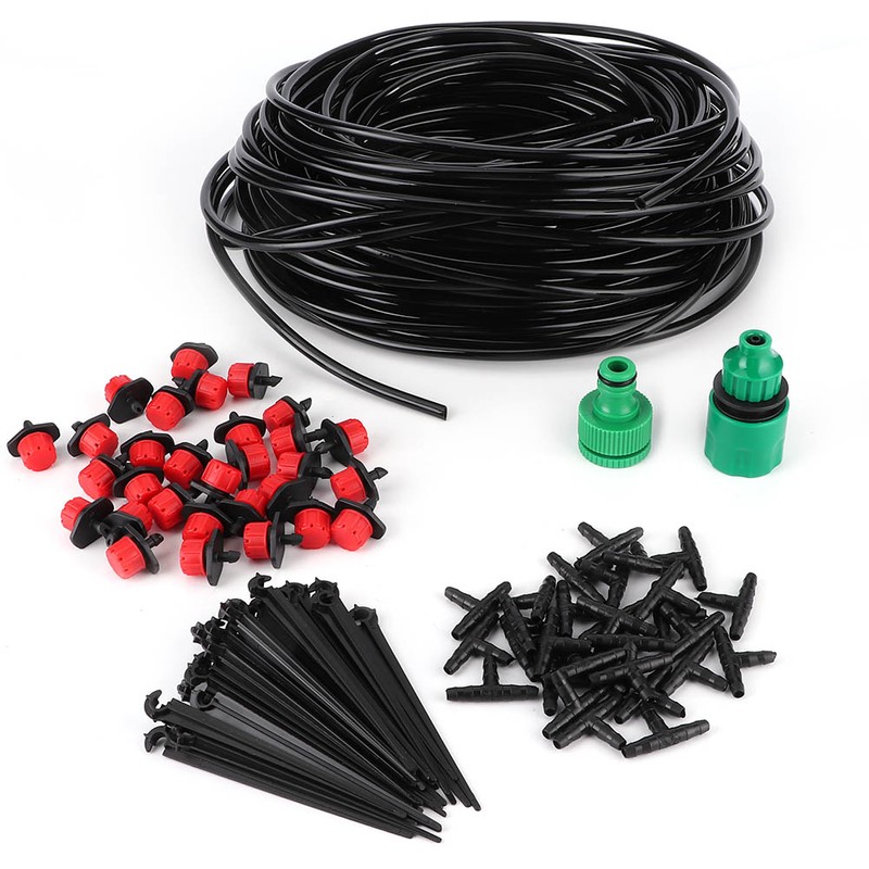 Garden Drip Irrigation System Automatic Watering Nozzles Pipe Kit 30m