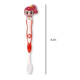 1 Count Catch Teenieping Figure Toothbrush Compact Head 6.5inches (Red)