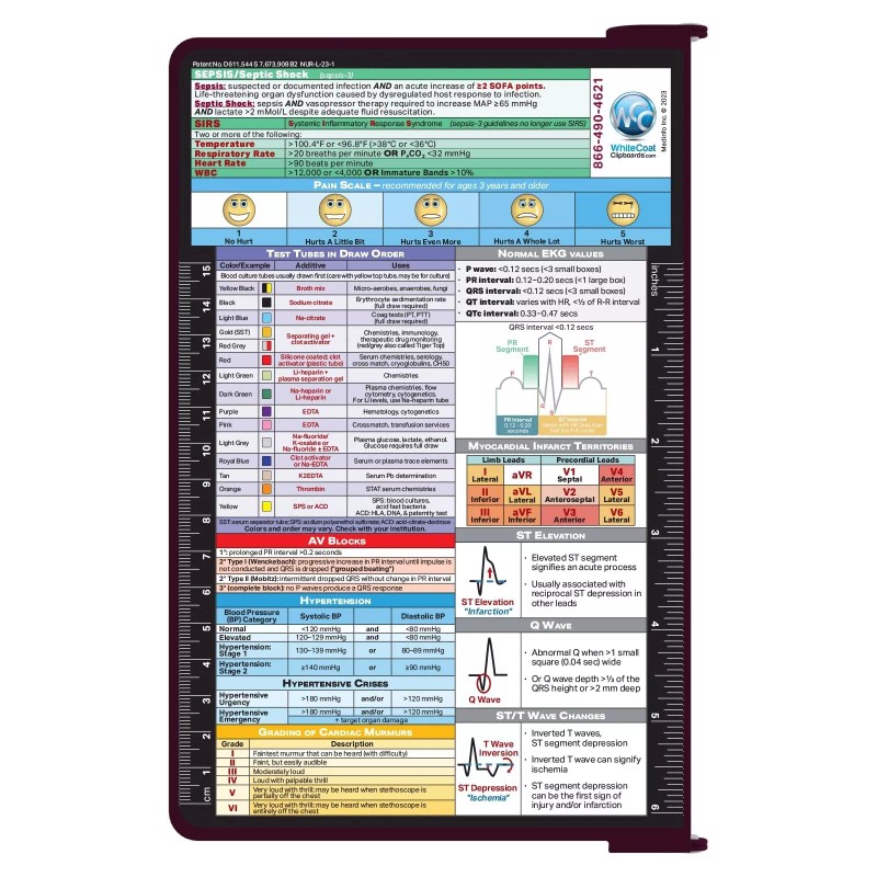 Whitecoat® Clipboard - Nursing Edition (Wine, Bi-Fold) Wine