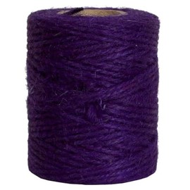 Vivid Wrap Natural Twine for Crafts and Gifts and Wedding Décor 100% Jute Rope, 54 Yards, Deep Purple