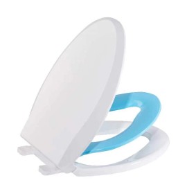 Unbranded Elongated Toilet Seat with Built in Potty Training Seat Fit both Adult and Child - Blue