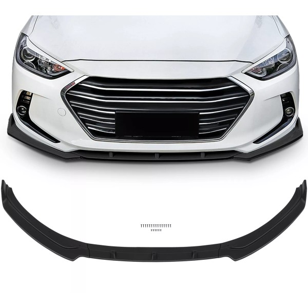 SCITOO For 2016-2020 Hyundai Elantra UnPainted Black Front Bumper Lip