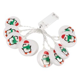 ledmomo Christmas String Lights 1.5M 10LED Hanging Christmas Penguin String Lights Battery Operated Christmas Decorations Night Light for Indoor Outdoor Party Favors