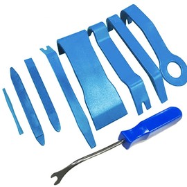 Manelord Interior Peel Off Panel Removal Resin Clip Clamp Tool Set of 9 Japanese Instruction Manual Included (Light Blue)