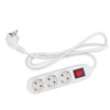 European Power Strip 3 Way ABS and Copper Multiple Outlet