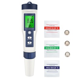 5 in 1 Water Quality Tester Digital PH Salinity Temperature TDS EC Detection Meter Portable Pen Type