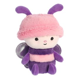 Aurora® Vibrant Spring Bebe Bugs™ Butterfly Stuffed Animal - Decorative Companion - Endless Fun - Pink 7.5 Inches