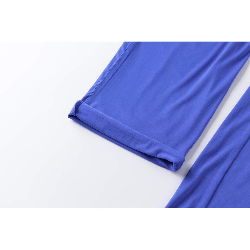 AvaCostume pijama de algodón para hombre, Azul, Small