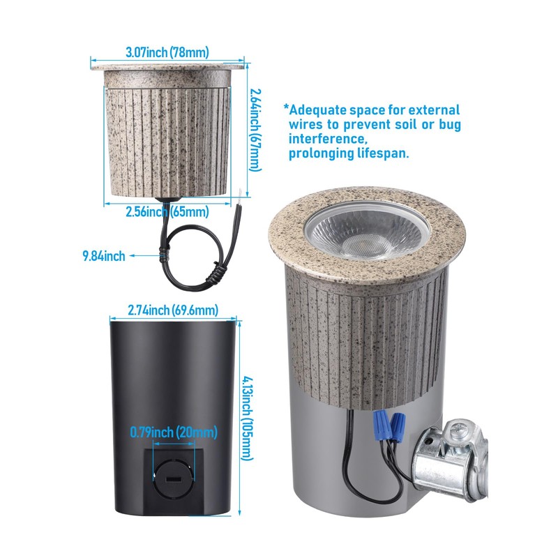 LEONLITE 7W Well Lights Landscape LED In Ground, 12-24V AC/DC