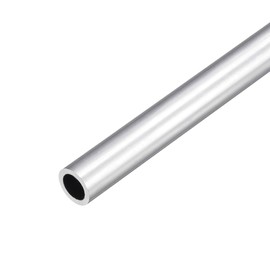 DMiotech 6063 Aluminum Round Tube (Outer Diameter 0.4 in x Inner Diameter 0.3 in (10 mm x 7 mm) 300 mm Industrial Metal Pipe Machine Picture Frame Construction for DIY Projects
