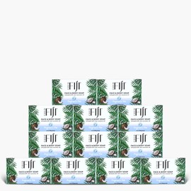 Coco Fiji Soap Bar for Face and Body Infused With Organic Coconut Oil, Fragrance Free, Essential Oil, Natural Soap for Moisturizing & Pore Purifying Skin, 7 oz,Pack of 12