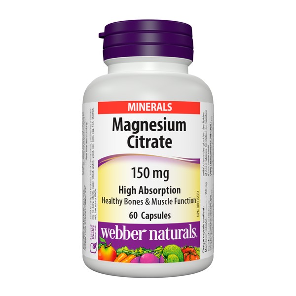 Webber Naturals Magnesium Citrate 150mg 60 Capsules