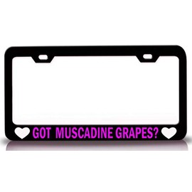 Custom Brother - GOT Muscadine Grapes? Food Vegetable Fruit Metal Car SUV Truck License Plate Frame Bl w95