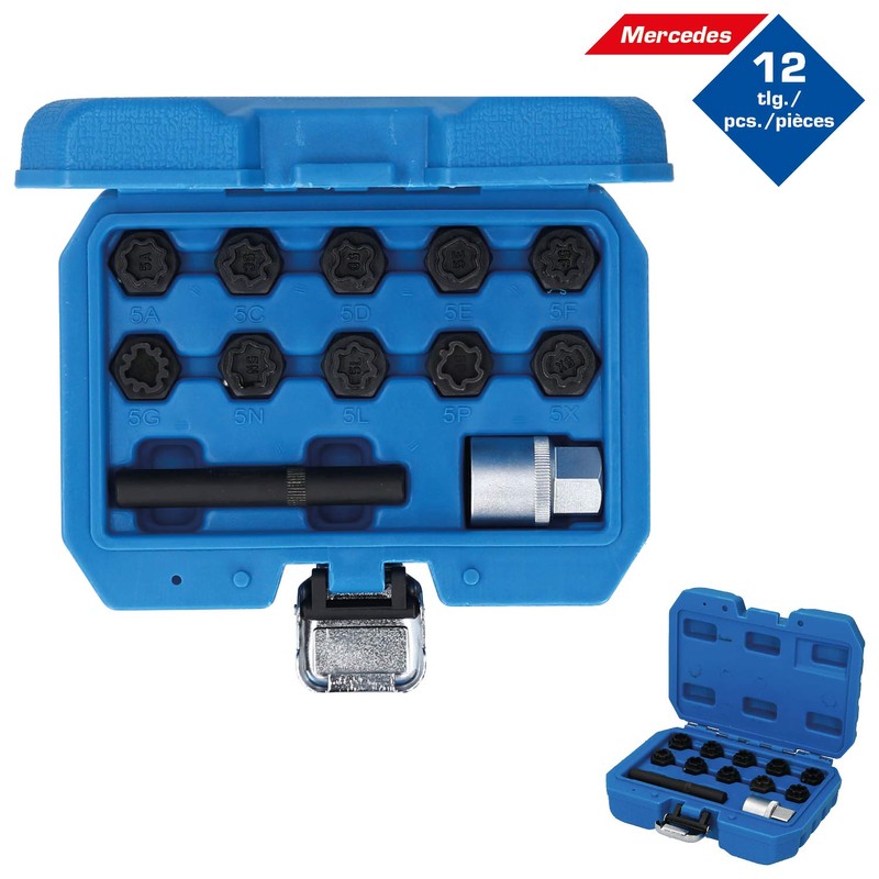 BRILLIANT TOOLS BT691210 Rim Lock Assortment for Mercedes 12 Pieces