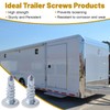 White Square Drive Trailer Exterior Self Tapping Screws # 8x1/2