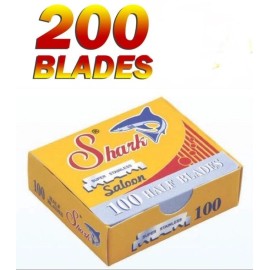 Shark Super Stainless Straight Edge Barber Razor Blades Professional 200CT/ Pack