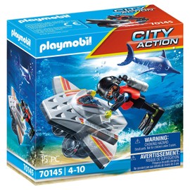 PLAYMOBIL City Action 70145 Seenot: Diving Scooter in Rescue Use, from 4 Years