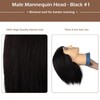 DaizySight Barber Mannequin Head Male with 100% Human Hair, Male
