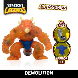 Stretchy Legends D'Molition Elastic Action Figures for Children, Stretchy Superhero Figures to Collect with Slime Filling