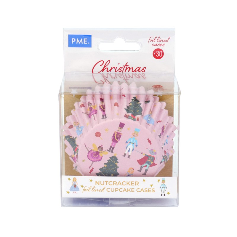 PME Foil Lined Cupcake Cases - Nutcracker, Pack of 30,