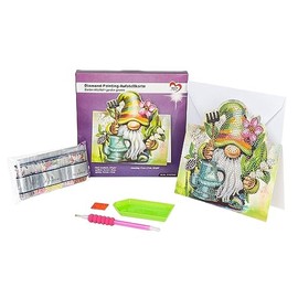 Ideen mit Herz Diamond Painting Stand Card | 370 g/m² | 16.3 cm x 16 cm | Includes Envelope & Tools (Garden Gnome)