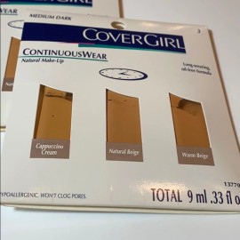 CoverGirl MEDIUM DARK FOUNDATION Long Last Wear Make-Up Oil-Free Packet 6 NEW