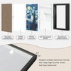 Heimlove 4x5 Metal Picture Frame,Black Aluminum Photo Frames-Real Tempered Glass,Tabletop
