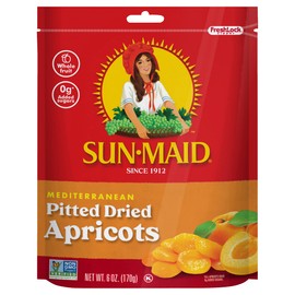 Sun Maid Mediterranean Apricots Pouches, 6 Ounce (Pack of 12)