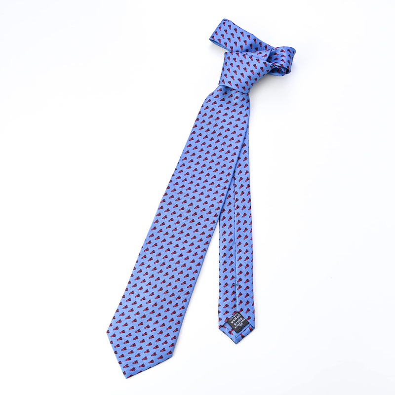 Dunhill 22FPTP1X9427 Men's Necktie, Blue, Large Sword Width 3.1 inches