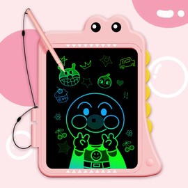 Opard LCD Dinosaur Drawing Board 10" 3 4 5 6 7 8 9 Years Old Electronic Memo Pad Color Screen Pressure Sensing Doodle Educational Toy Boy Girl Birthday Gift Christmas Gift (Pink Color)