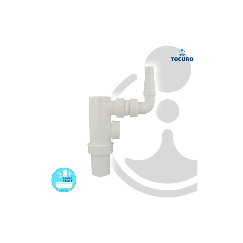 tecuro -58750- Appliance siphon for washing machines and dishwashers, compatible