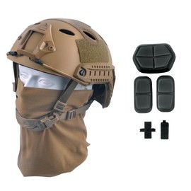 LOOGU Fast PJ Base Jump Tactical Helmet for Airsoft with 12-in-1 Headwear