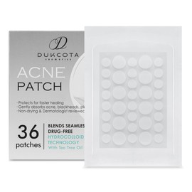 Acne Hydrocolloid Patches, 36 Patches, Blends Seamlessly, Drug-Free, with Tea Tree Oil