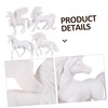SUPVOX 4Pcs Unicorn Painting DIY Art Craft Figurines for Creative