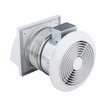 Quini 512M Through-the-Wall Exhaust Fan, White Grille, 6-inch Diameter vent,