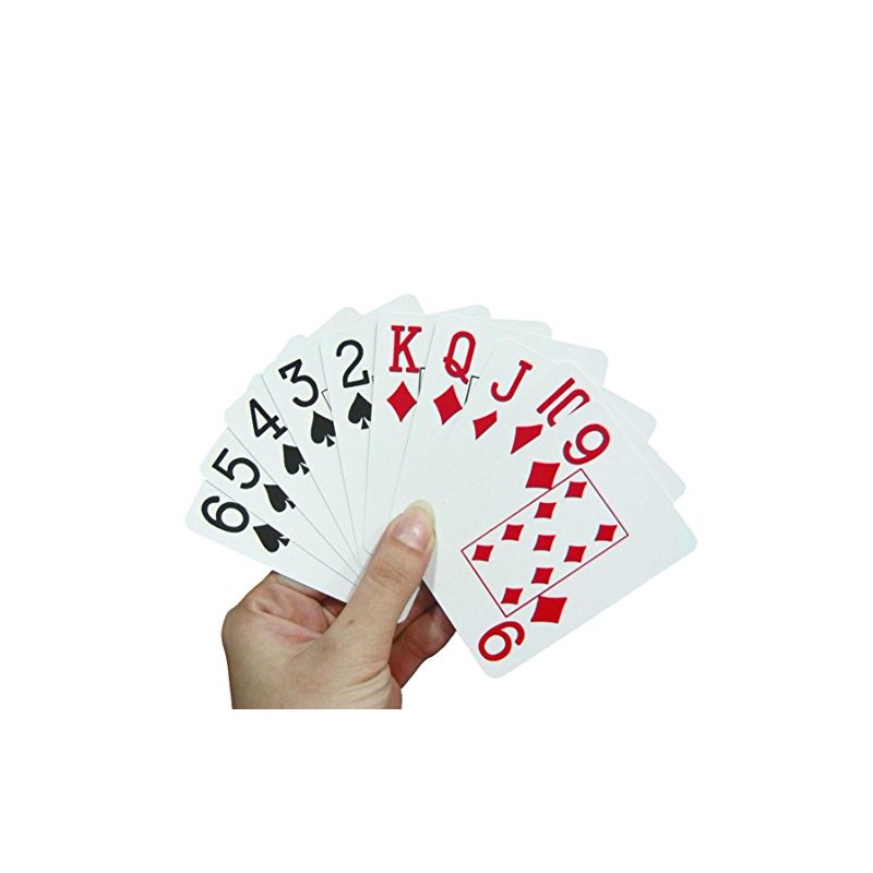 Large Print Playing Cards - Red Backs