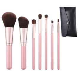 Makeup Brushes Set, 7 Pieces, Makeup Brush Set, Makeup Pouch, Cosmetic Brushes, High Quality Fiber Bristles, Super Soft, Popular, Multi-functional, Includes Storage Bag, Makeup Set, Everyday Makeup,