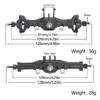 XBERSTAR Trx4M RC Front Rear Axles for Traxxas 1/18 Trx4M