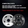 Unbranded Glossy Black Wheel Skins For 2003-2024 Chevy Express 2500