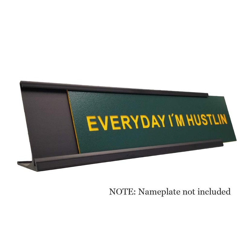 2" x 8" Nameplate Desktop Holder 2 Pack (Black)