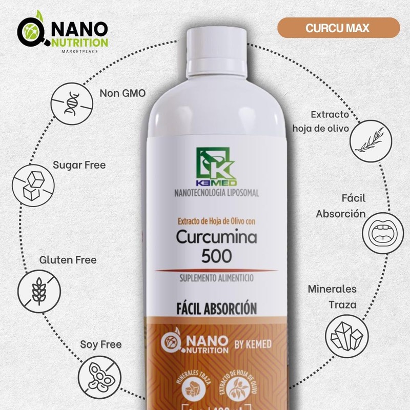 KEMED | Extracto de Hoja de Olivo con Curcumina 500