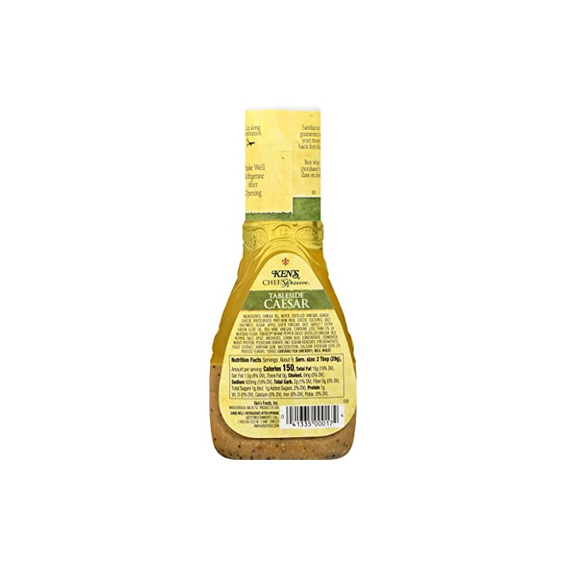 Ken's Steak House Chef's Reserve Tableside Caesar Dressing 9 Ounce