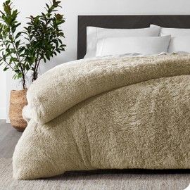 Bare Home Shaggy Fleece Duvet Cover Extra Long Size - Boho Plush Duvet Cover - Super Soft & Luxury - Hidden Zipper Closure - All Season Bedding (Twin/Twin XL,