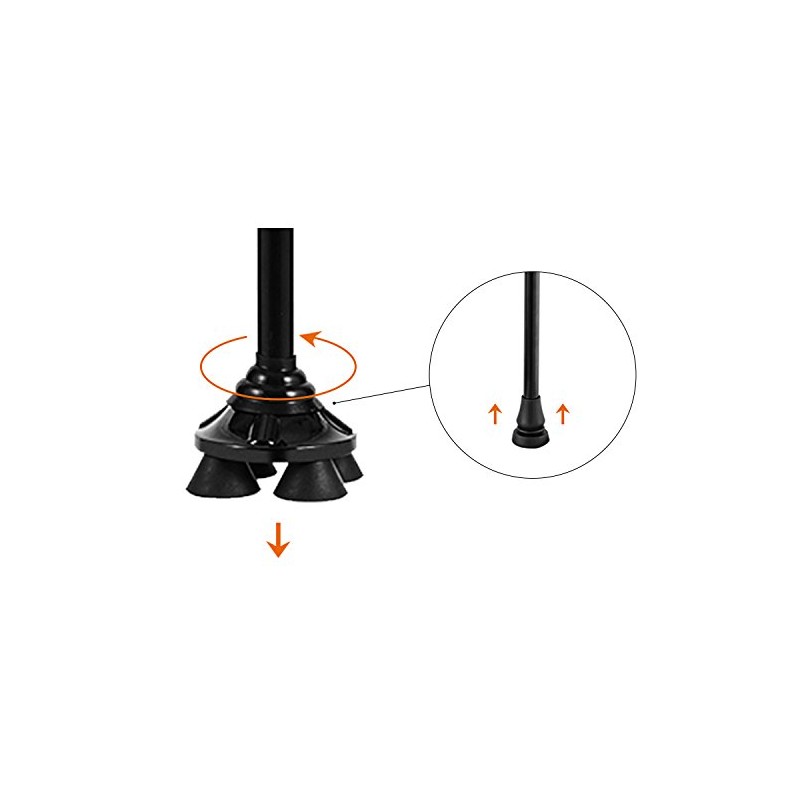 BigAlex 4Tips Replacement for Folding Walking Cane(MG Alloy Base)