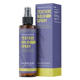 Hairplexx Texture Hold Spray – Hard Hold Styling Spray with Shine | Lightweight Formula with Castor Oil & Grape Seed Extract – Adds Texture, Volume & UV Protection – 6.76 oz