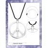 Hippie Dressing Accessory Set Hippie Glasses and Peace Sign Necklace