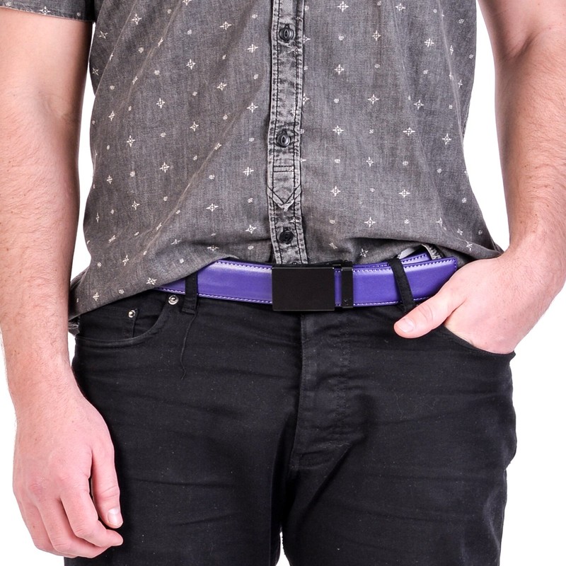 Mission Belt Mens Ratchet Leather Belt - No Holes, 40mm,