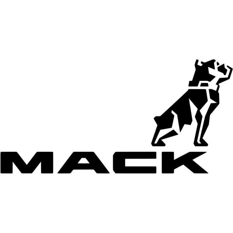 fdc Mack Trucks Dog Vinyl White Sticker Decal Die Cut